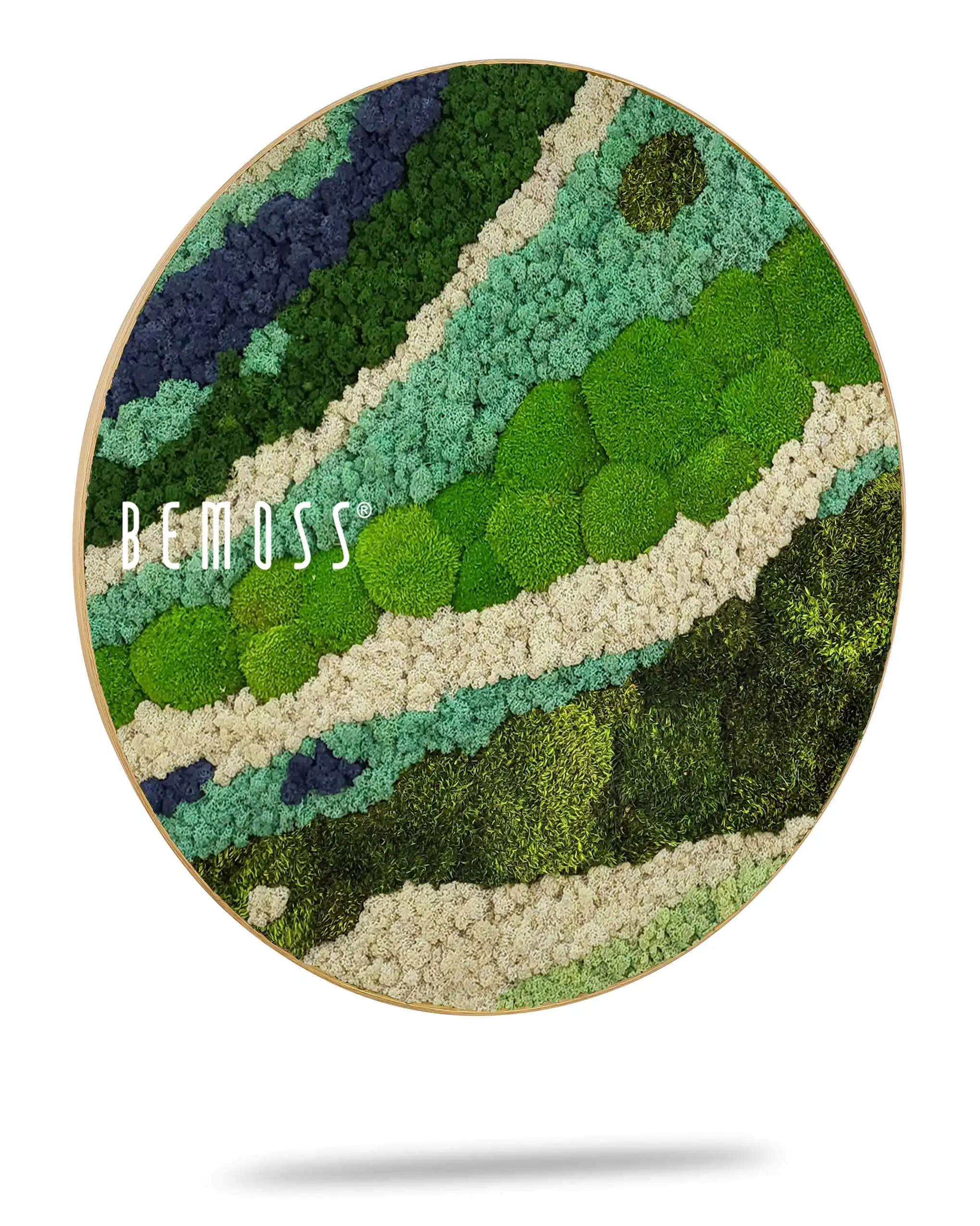 Moosbild Rund BEMOSS® ORTHO SWIRL – Bild 3