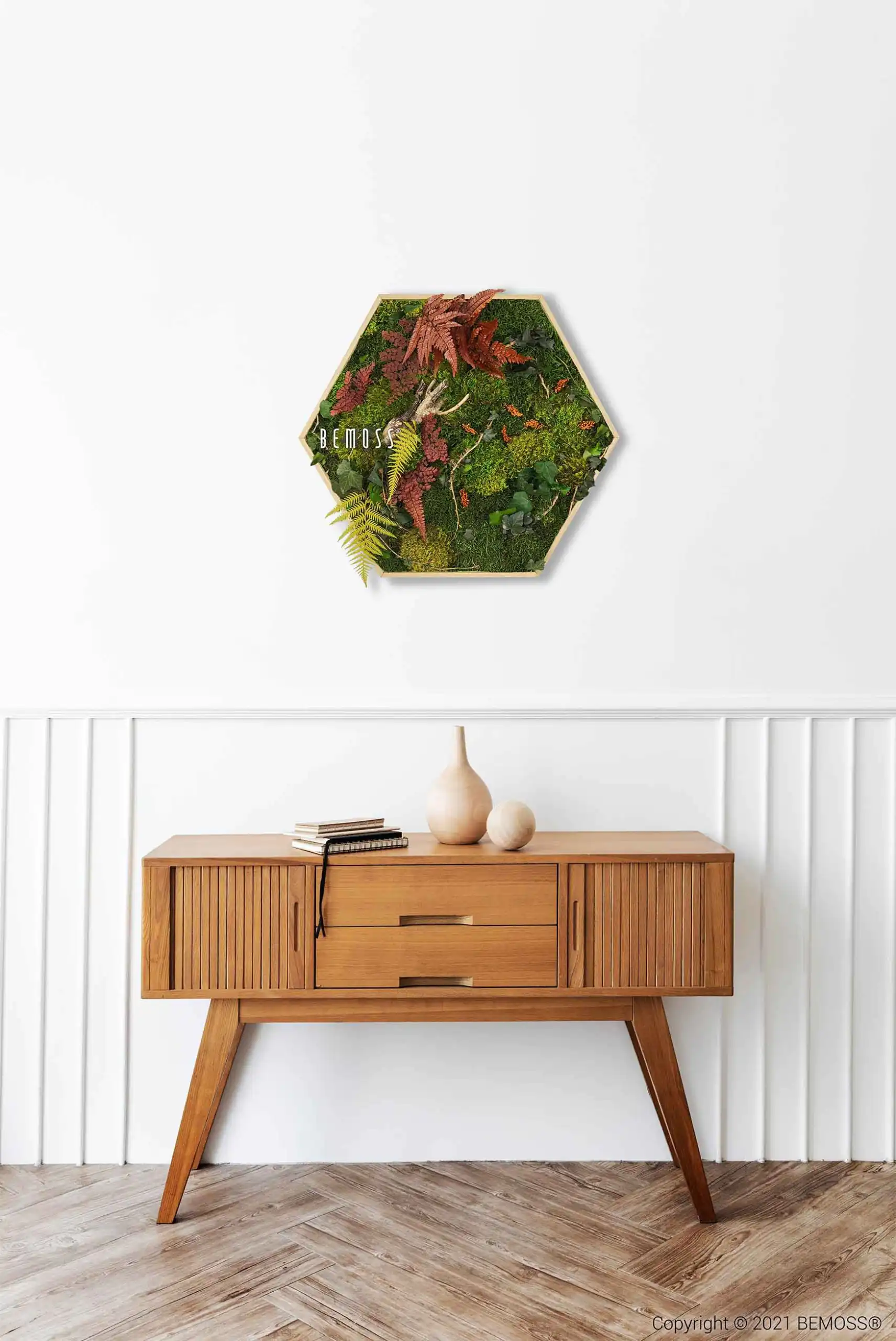 Moosbild Hexagon PFLANZEN Loreto – Bild 2