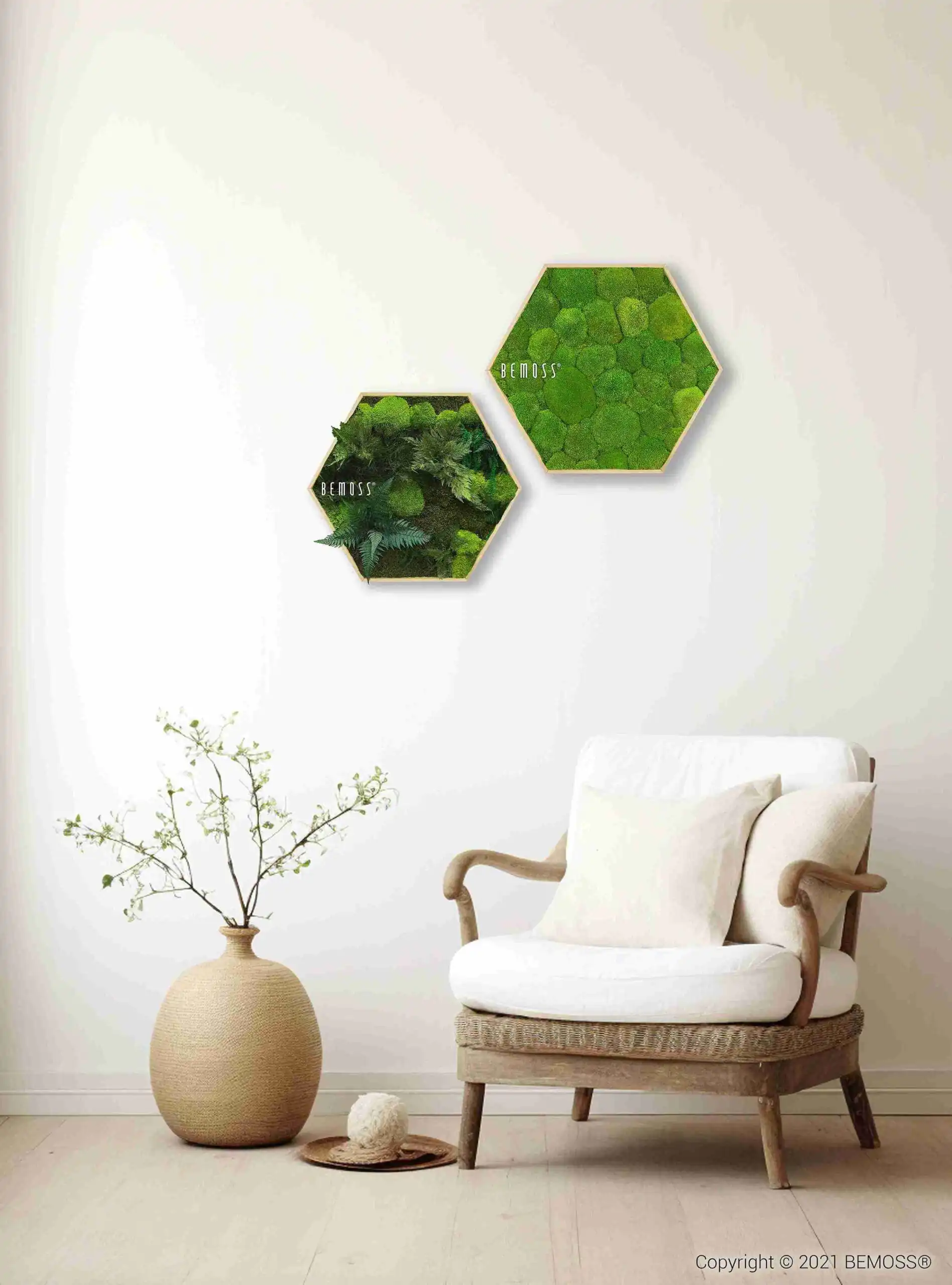 Moosbild Hexagon PFLANZEN Vigo – Bild 2